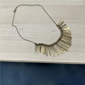 Gold fringe necklace